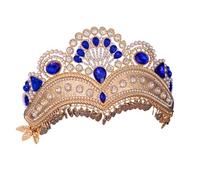 CANNXI Elegant Bridal Rhinestones Crown Tiara Handmade Crystals Headdress Adjustable Wedding Headwear Accessories for Women