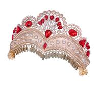 CANNXI Elegant Bridal Rhinestones Crown Tiara Handmade Crystals Headdress Adjustable Wedding Headwear Accessories for Women
