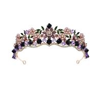 CANNXI Elegant Forest Rhinestones Flower Crown Sophisticated Flower Crown with Diamond Details Elegant Headwear Head Decoration
