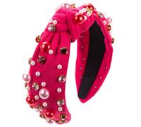 CANNXI Elegant Knotted Hairband Stylish Headband with Sparkling Details Fashion Forward Knotted Hairband Accessory for Parties