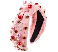 CANNXI Elegant Knotted Hairband Stylish Headband with Sparkling Details Fashion Forward Knotted Hairband Accessory for Parties