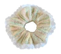 CANNXI Elegant Lace Headband for Women Girls Soft Fabric Ponytail Holder Colorful Hair Scrunchie Comfortable Hair Accessory