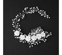 CANNXI Fashion Faux Pearl for Headband Tiara Hair Comb Exquisite Bridal Bridesmaid Pearl Headband for Wives Girlfrie
