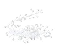 CANNXI Fashion Wedding Bridal Hair Comb Flowers Faux Pearl Floral Headband Women Tiara Headdress Decoration for Festival Party