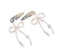 CANNXI Fashionable Bow Hair Clip Simple Bowknot Hairpin Imitation Pearls Bow Barrettes Elegant Accessories for Women Girls
