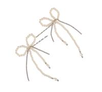 CANNXI Fashionable Bow Hair Clip Simple Bowknot Hairpin Imitation Pearls Bow Barrettes Elegant Accessories for Women Girls