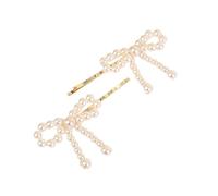 CANNXI Fashionable Bow Hair Clip Simple Bowknot Hairpin Imitation Pearls Bow Barrettes Elegant Accessories for Women Girls