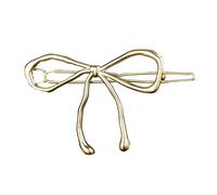 CANNXI Fashionable Hair Clip Simple Bowknot Hairpin Metal Hollow Barrettes Elegant Hair Accessories for Women Girls