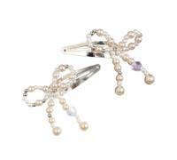 CANNXI Fashionable Pearl Bowknot Hair Clip Women Hair Barrettes Hairpin French Style Side Clip Girls Hair Accessories Hairgrips