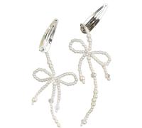 CANNXI Fashionable Pearl Bowknot Hair Clip Women Hair Barrettes Hairpin French Style Side Clip Girls Hair Accessories Hairgrips