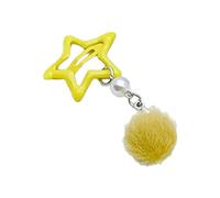CANNXI Furry Pendent Hair Clip Fashionable Hairpin with Star Decoration Colorful Hair Clip for Girls Style Ornaments