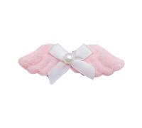 CANNXI Girls Furry Angel Wing Bowknot Hairpin Female Bangs Clip Word Clip Side Clip Simple All-matched Ins Duckbill Clip