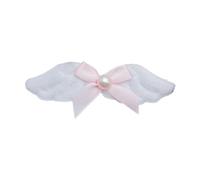CANNXI Girls Furry Angel Wing Bowknot Hairpin Female Bangs Clip Word Clip Side Clip Simple All-matched Ins Duckbill Clip