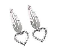 CANNXI Goth Hair Clip For Women Harajuku Metal Heart Gothic Hair Pins Girl Punk Vintage Hair Accessories Fashion Jewelry