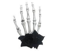 CANNXI Goth-inspired Skull Hand Hair Clip Gothic Halloween Hairpin Cosplay Hairgrip for Women Girls Unique Hair Accessory