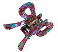 CANNXI Hair Clip for Women Girls Cute Bowknot Shape Barrettes Headwear Acetate Claw Clip Colorful Bow Spring Clamp Ornament