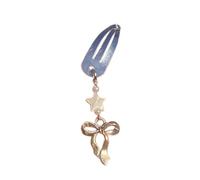 CANNXI Handmade Bow Hairpin Star Bowknot Pendant Hair Clip Stylish Women Girls Hair Barrettes Wedding Hair Barrette Decoration