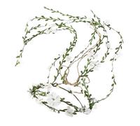 CANNXI Handmade Flower Headband Bohemian Hairband Vine Crown Headdress Wedding Hair Accessory for Women Wedding Hairstyles