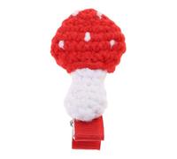 CANNXI Handmade Mushroom Hair Clip Sweet Cute Crochet Hair Barrettes Decorations Unique Art Hairpin Fashion Hair Accessories