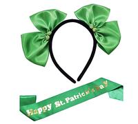 CANNXI Happy Saint Patrick’s Day Hairband Etiquette Shoulder Strap Set Ornament for Irish Festival Party Adults Children Costume Cosplay Props