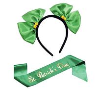 CANNXI Happy Saint Patrick’s Day Hairband Etiquette Shoulder Strap Set Ornament for Irish Festival Party Adults Children Costume Cosplay Props