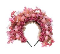 CANNXI Headbands For Women,Bridal Garlands Florals Crown Wedding Flower Headband Beach Wreath Hairband Hair Accessory Head Hoop Props for Women