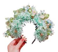CANNXI Headbands For Women,Bridal Garlands Florals Crown Wedding Flower Headband Double-sided Wreath Hairband Girls Hair Accessory Head Hoop Props