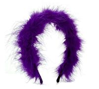 CANNXI Headbands For Women,Feather Headband Hair Hoop for Prom Bridal Wedding Hair Accessories Plush Party Headpiece Vintage Hairband Photo Props