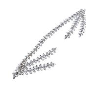 CANNXI Headbands For Women,Rhinestone-Wedding Forehead Headband Women Headdress Bridal Head-Tiara Leaf Branch Shape Bride Headpiece Ornament