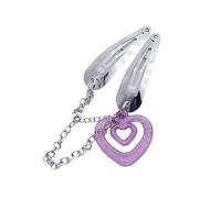 CANNXI Hollow Heart Pendant Snap Hair Clip Fashion Hairpin Sweet Cool Hair Barrettes Hair Accessory Jewelry for Women Girls