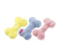 CANNXI Interaction Dog Toy For Pet Plush Toy Bone 3PCS Squeaky Toy Soft Teething Toy Dogs Entertainment Toy Pet Supplies