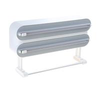 CANNXI Kitchen Storage Shelf,Magnetic Cling Wrap Cutter Convenient Cling Film Dispenser Wrap Dispenser with Slide Cutter