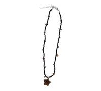 CANNXI Necklaces For Women,Natural Stone Beaded Necklace Ethnic Style Fashionable Jewelry for Women Men Colorful Ethnic Beaded Chains Simple Style