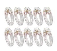 CANNXI Pack of 10 Clear Acrylic Hair Clips Hair Accessories Clear Hair Clip Clear Hair Pins Hair Barrette Acrylic Material