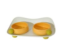 CANNXI Pet Bowls, 2-in-1 Pet Tableware Dogs Water Food Bowl -Spill Food Water Dispenser Set Slow Eating Bowl Supplies