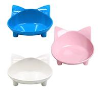 CANNXI Pet Bowls, 3 Pack for Food Bowl for Indoor s 8oz Shallow Water Bowl Slip Stress Relief of Fatigue Safe ls