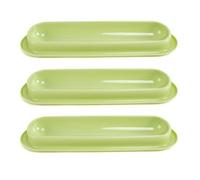 CANNXI Pet Bowls, 3PCS Long Shape Cats Dish Large Capacity Pet Feeding Bowl Cats Food Drinking Plate Bright Color Feeding Bowl Washable