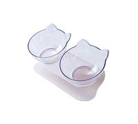 CANNXI Pet Bowls, Elevated owl Small Dogs Raised Feeding Dishes 15° Slanted Plastic Double owls Stand Set for s and Puppy