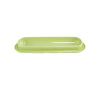 CANNXI Pet Bowls, Food Water Bowls 15° Tilted Single Dish 13.6" Long Pet Feeding Bowl for Kitten Safe Plastic Material Easy to Clean