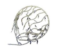 CANNXI Rhinestone-Wedding Forehead Headband Women Headdress Water Drop Bridal Head-Tiara Leaf Branch Shape Bride Headpiece