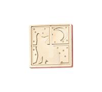 CANNXI Seal Stamp,Wax Seal Stamp Square Fire Paint Seal Head Cute Cartoon ar Stamps for Card nvelope Wedding Invitations ift-Packaging