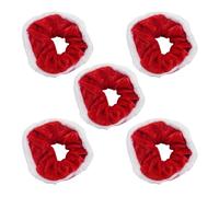 CANNXI Set 5 Festive Christmas Hair Ties Elastic Hairband Christmas Scrunchies Soft Fabric Material Gift for Women and Girls