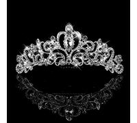 CANNXI Silver Crystal Tiara Crowns for Women Girls Elegant Princess Crown Tiaras for Women Bridal Wedding Prom Birthday Craft