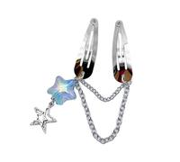 CANNXI Star Chain Pendent Hair Clip Hairpin with Pentastar Decoration Colorful Hair Barrette for Girls Style Ornaments