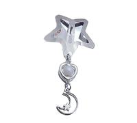CANNXI Star Hair Clip with Heart Bead Pendant Unique Star Shaped Bangs Clip Fashion and Elegant Hollow Barrette Metal Clamp