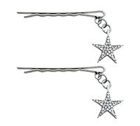 CANNXI Star Pendant Hairpin for Girl Alloy Hair Clip Sweet Snap Clip Five-Pointed Star Bobby Pin Student Headwear Forehead Clip
