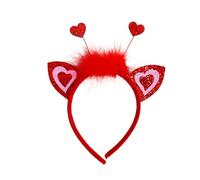 CANNXI Valentines Decorative Headband Festival Party Giltter Heart Headdress Hair Hoop Wedding Headhoop Holiday Party Accessory