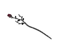 CANNXI Vintage Rose Hair Sticks Hairwear for Women Simple Flower Black Hairpins Hair Chopsticks Disk Hairsticks Headdress