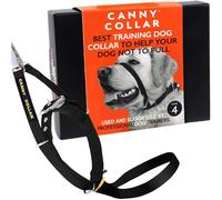 Canny Collar No-Pull Dog Headcollar | Gentle Training Aid to Stop Pulling on Lead | Humane Lead Control Collar for Better Walks | Comfortable & Secure Fit | Black - Size 4