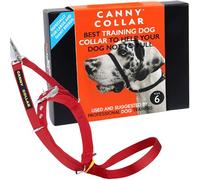 Canny Collar No-Pull Dog Headcollar | Gentle Training Aid to Stop Pulling on Lead | Humane Lead Control Collar for Better Walks | Comfortable & Secure Fit | Red - Size 6